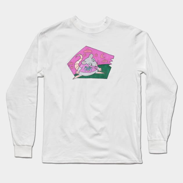 Little Rat Friend Long Sleeve T-Shirt by The Beautiful Egg